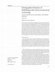 Research paper thumbnail of Demographic Dynamics of Publishing in the American Journal of Archaeology