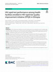 Research paper thumbnail of HIV rapid test performance among health facilities enrolled in HIV rapid test quality improvement initiative (RTQII) in Ethiopia