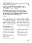 Research paper thumbnail of Association of rs3027178 polymorphism in the circadian clock gene PER1 with susceptibility to Alzheimer’s disease and longevity in an Italian population