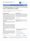 Research paper thumbnail of A Prospective study of the National Early Warning Score in Cardiothoracic Surgery