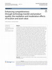 Research paper thumbnail of Enhancing competitiveness through technology transfer and product quality: the mediation and moderation effects of location and asset value