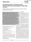 Research paper thumbnail of Recyclable Epoxy Resin via Simultaneous Dual Permanent/Reversible Crosslinking Based on Diels–Alder Chemistry