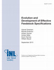 Research paper thumbnail of Evolution and Development of Effective Feedstock Specifications