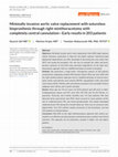 Research paper thumbnail of Minimally invasive aortic valve replacement with sutureless bioprosthesis through right minithoracotomy with completely central cannulation—Early results in 203 patients