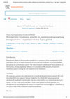 Research paper thumbnail of Perioperative transfusion practice in patients undergoing lung transplantation – experience from a 7-year period