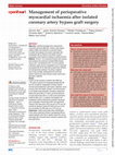 Research paper thumbnail of Management of perioperative myocardial ischaemia after isolated coronary artery bypass graft surgery