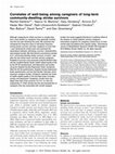 Research paper thumbnail of Correlates of well-being among caregivers of long-term community-dwelling stroke survivors