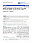 Research paper thumbnail of Fowlpox virus recombinants expressing HPV-16 E6 and E7 oncogenes for the therapy of cervical carcinoma elicit humoral and cell-mediated responses in rabbits