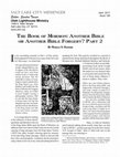 Research paper thumbnail of The Book of Mormon: Another Bible or Another Bible Forgery II?