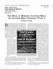 Research paper thumbnail of The Book of Mormon: Another Bible or Another Bible Forgery I?