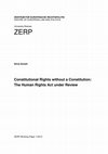 Research paper thumbnail of Constitutional Rights without a Constitution: The Human Rights Act under Review