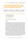 Research paper thumbnail of Concepciones docentes para la atención a la diversidad: diferencias sobre inclusión e integración educativa