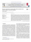 Research paper thumbnail of Thermal conductivity for single-walled carbon nanotubes from Einstein relation in molecular dynamics