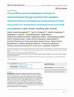 Research paper thumbnail of Clinical efficacy and neurobiological correlates of electroconvulsive therapy in patients with clozapine-resistant/intolerant schizophrenia: study protocol of multi-site parallel arm double-blind randomized sham-controlled study