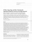 Research paper thumbnail of Of Mice, Dogs, Pigs, and Men: Choosing the Appropriate Model for Immuno-Oncology Research