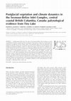 Research paper thumbnail of Postglacial vegetation and climate dynamics in the Seymour‐Belize Inlet Complex, central coastal British Columbia, Canada: palynological evidence from Tiny Lake