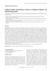 Research paper thumbnail of Cultural, Belief, And Lifeway Factors in Diabetes Patients: An Ethnonursing Study