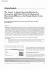 Research paper thumbnail of The impact of autism spectrum disorder in comparison with other neuro-developmental disorders in children on the family: Single centre experience