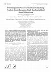 Research paper thumbnail of Pembangunan Dashboard untuk Mendukung Analisis Kartu Rencana Studi dan Kartu Hasil Studi Mahasiswa