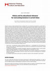 Research paper thumbnail of Paul Zanazanian & Martin Nitsche (Eds.): Call for papers "History and its educational relevance for overcoming tensions in current times" (=Issue 2 of Historical Thinking, Culture, and Education)