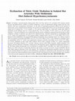 Research paper thumbnail of Dysfunction of Nitric Oxide Mediation in Isolated Rat Arterioles With Methionine Diet–Induced Hyperhomocysteinemia