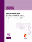 Research paper thumbnail of Entre la igualdad legal y la discriminación de hecho