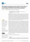 Research paper thumbnail of Performing Early Pregnancy Tests in Milk and Their Effect on Cow Welfare and Reproductive Performance Compared to Rectal Pregnancy Tests 40 to 45 Days Post Insemination