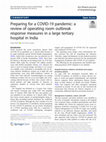 Research paper thumbnail of Preparing for a COVID-19 pandemic: a review of operating room outbreak response measures in a large tertiary hospital in India