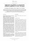 Research paper thumbnail of Application of guidelines on preoperative antibiotic prophylaxis in León, Nicaragua