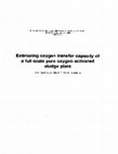 Research paper thumbnail of Estimating oxygen transfer capacity of a full-scale pure oxygen activated sludge plant