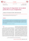 Research paper thumbnail of Degeneration of a bioprosthetic valve in mitral position after 21 years of implantation