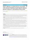 Research paper thumbnail of Silent suffering: unveiling factors associated with women’s inability to seek help for intimate partner violence in sub-Saharan Africa (SSA)