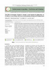 Research paper thumbnail of The Effect of Selenium, Vitamin E, Vitamin A and Vitamin D3 Applications on Fertility in Awassi Sheep with Estrus Synchronization During the Breeding Season