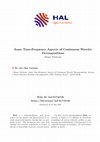 Research paper thumbnail of Some Time-Frequency Aspects of Continuous Wavelet Decompositions