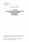 Research paper thumbnail of Vine-GARCH process: Stationarity and Asymptotic Properties