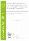 Research paper thumbnail of Combining Cumulative Sum Change‐Point Detection Tests for Assessing the Stationarity of Univariate Time Series