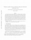 Research paper thumbnail of Testing for equality between conditional copulas given discretized conditioning events