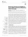 Research paper thumbnail of Enhancing Capacity and Stability of Anionic MOFs as Electrode Material by Cation Exchange