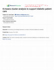 Research paper thumbnail of K-means cluster analysis to support diabetic patient care