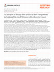 Research paper thumbnail of An analysis of dietary fiber and fecal fiber components including pH in rural Africans with colorectal cancer