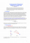 Research paper thumbnail of Erosion protection of Tokamak and magnetic force on single charge