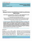 Research paper thumbnail of Malignant pleural mesothelioma treated as pulmonary tuberculosis