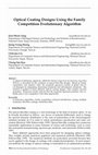 Research paper thumbnail of Optical Coating Designs Using the Family Competition Evolutionary Algorithm