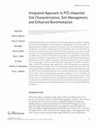 Research paper thumbnail of Integrated approach to PCE-impacted site characterization, site management, and enhanced bioremediation