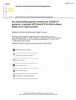 Research paper thumbnail of An immunotherapeutic method for COVID-19 patients: a soluble ACE2-Anti-CD16 VHH to block SARS-CoV-2 Spike protein