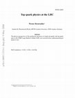 Research paper thumbnail of Top-quark physics at the LHC