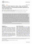 Research paper thumbnail of Sex-dependent changes in murine striatal dopamine release, sleep, and behavior during spontaneous Δ-9-tetrahydrocannabinol abstinence