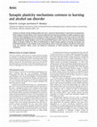 Research paper thumbnail of Synaptic plasticity mechanisms common to learning and alcohol use disorder