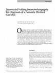 Research paper thumbnail of Transrectal Voiding Sonourethrography for Diagnosis of a Prostatic Urethral Calculus