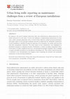 Research paper thumbnail of Urban living walls: reporting on maintenance challenges from a review of European installations